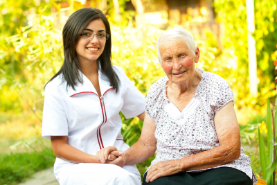 doctor with senior woman